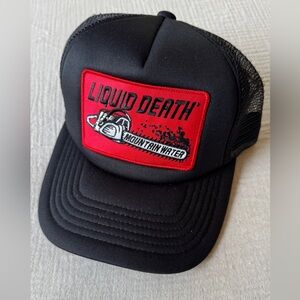 Liquid Death Mountain Water Chainsaw Massacre Trucker Hat